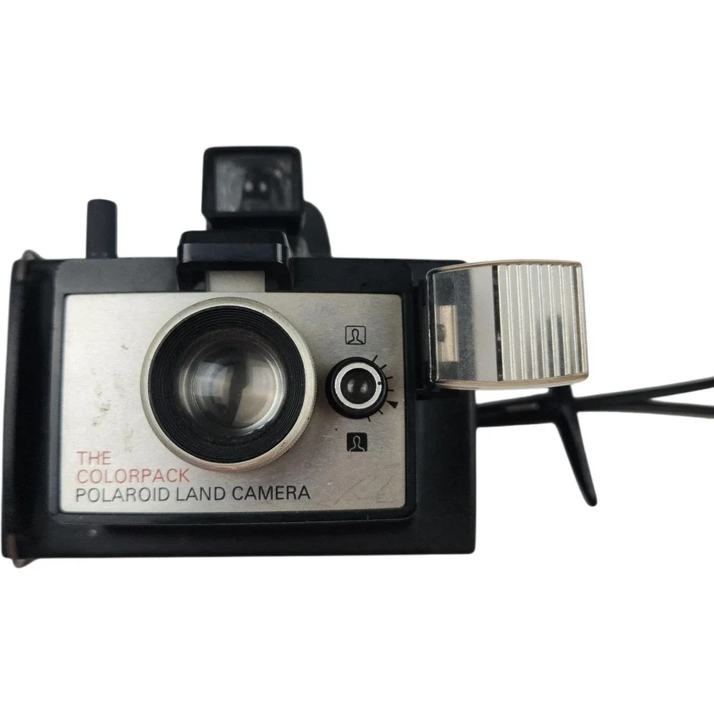 Vintage‎ Polaroid Colorpack Land Camera Black Silver Instant Film - Not Tested